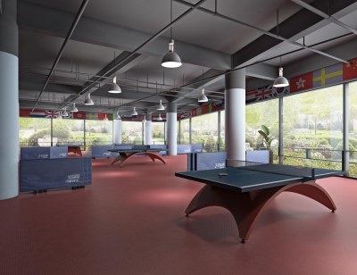 现代乒乓球馆3D模型下载